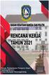 Renja Badan Kesatuan Bangsa dan Politik Provinsi Kepulauan Riau APBD Tahun 2021