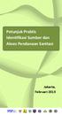 Petunjuk Praktis Identifikasi Sumber dan Akses Pendanaan Sanitasi