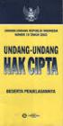 UNDANG-UNDANG REPUBLIK INDONESIA NOMOR 19 TAHUN 2002 TENTANG HAK CIPTA DENGAN RAHMAT TUHAN YANG MAHA ESA PRESIDEN REPUBLIK INDONESIA,