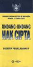 UNDANG-UNDANG REPUBLIK INDONESIA NOMOR 19 TAHUN 2002 TENTANG HAK CIPTA DENGAN RAHMAT TUHAN YANG MAHA ESA PRESIDEN REPUBLIK INDONESIA