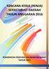 RENCANA KERJA (RENJA) SEKRETARIAT DAERAH TAHUN ANGGARAN 2016