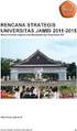 RENCANA STRATEGIS. Fakultas Ilmu Budaya. Periode