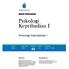 Psikologi Kepribadian I. Psikologi Psikologi