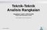 Teknik-Teknik Analisis Rangkaian Rangkaian Listrik 1 (TKE131205) Program Studi Teknik Elektro, Unsoed
