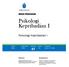 Psikologi Kepribadian I. Psikologi Psikologi