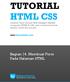 TUTORIAL HTML CSS Langkah Tepat menjadi Web Designer Handal, menguasai HTML & CSS, jalan membuat halaman website cantik dan menarik