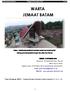 WARTA JEMAAT BATAM. e-mai: Website;