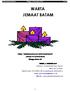 WARTA JEMAAT BATAM. Minggu Adven III. e-mai: Website;