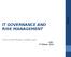 IT GOVERNANCE AND RISK MANAGEMENT