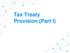 Tax Treaty Provision (Part I)